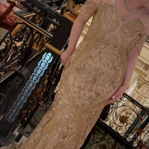 Coture dress   gold size 8-10